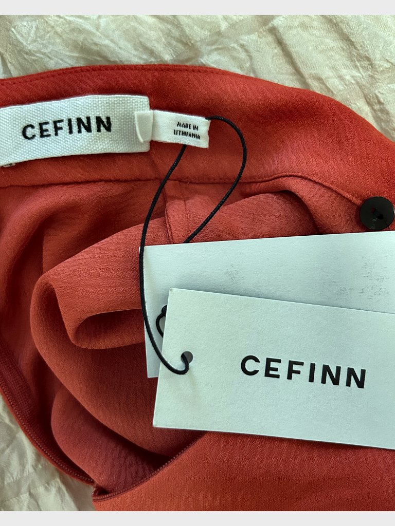 Cefinn Belted Voile Midi Dress Nwt — image 2 of 6